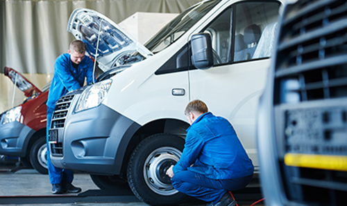 LCV Mechanics Fixing a van